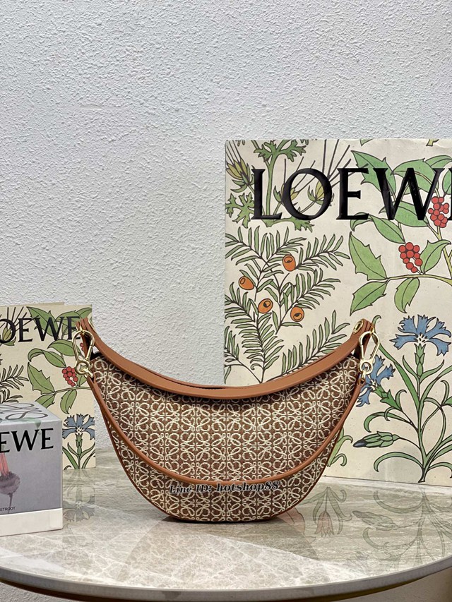 Loewe專櫃同步2022最新款Luna半月形Hobo手袋 羅意威小號月亮包 型號10193 lyw1446